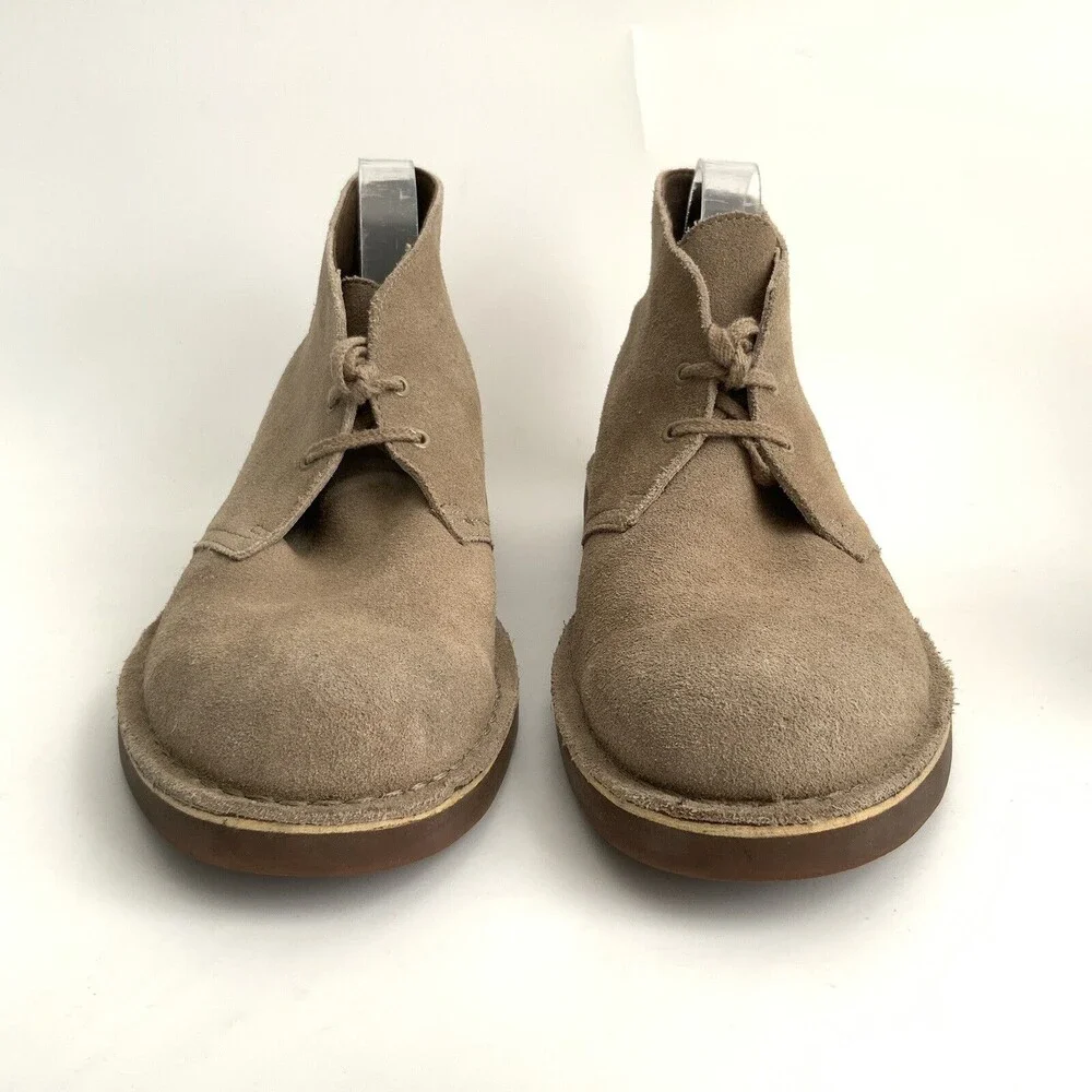 Clarks Leather Lace-up Boots Men Tan 10.5